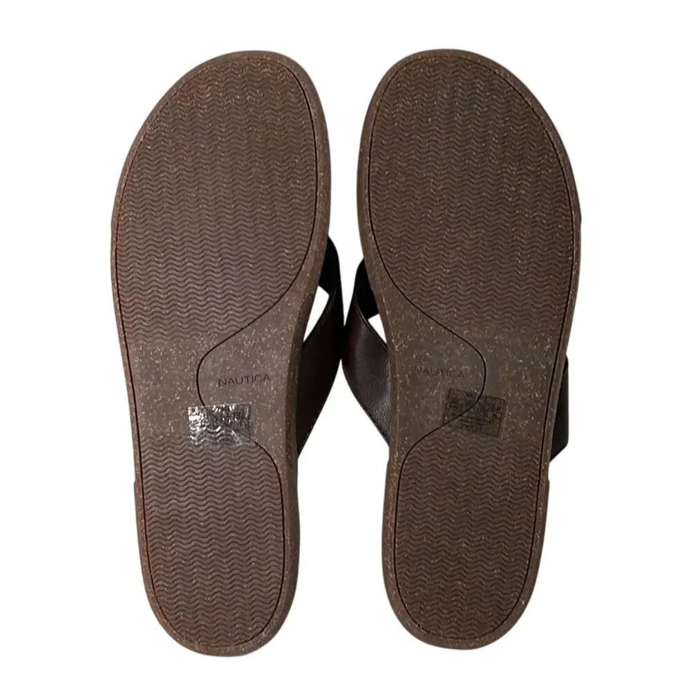 Nautica Moleskin Lined Thong Sandals sz 13 NEW # box 868